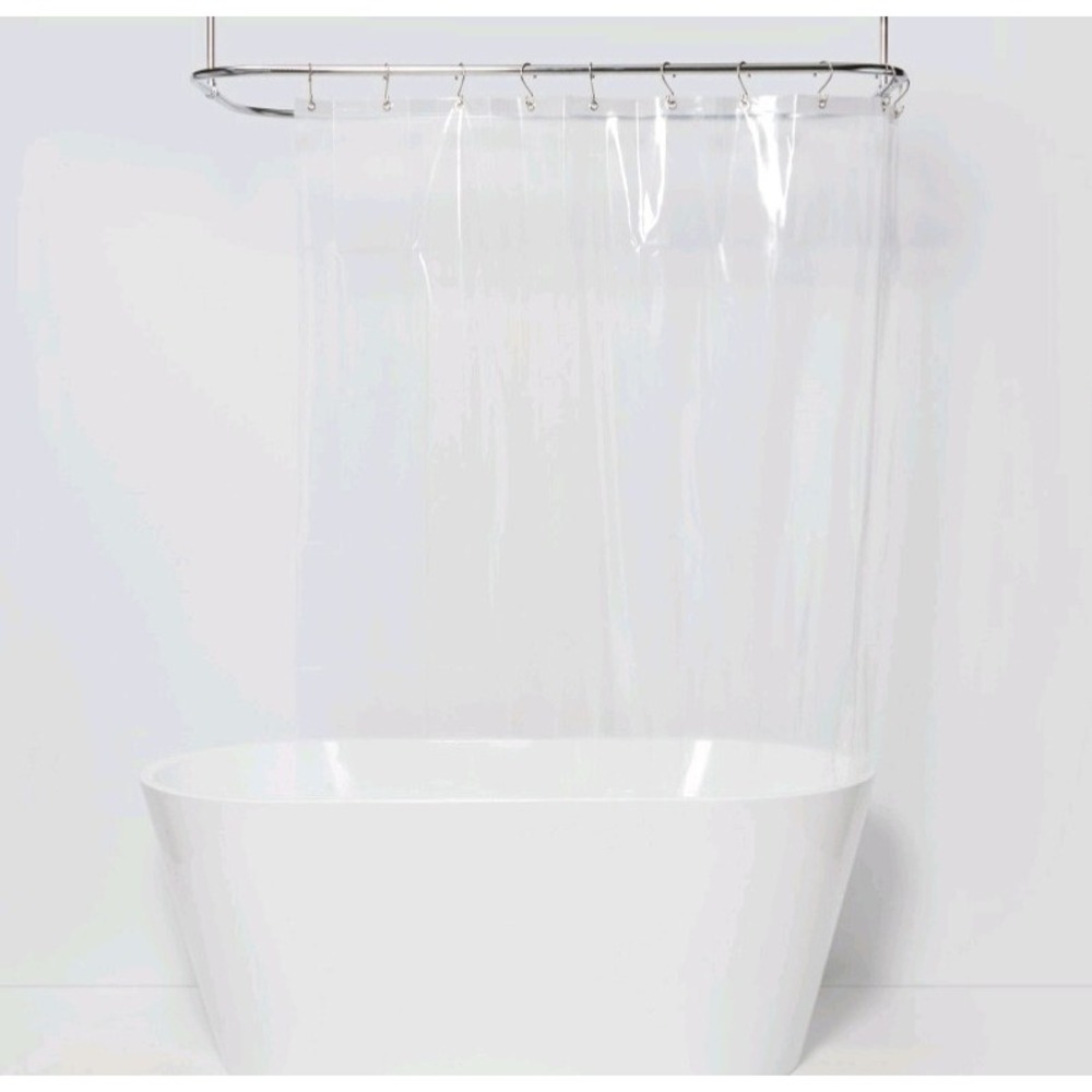 Threshold Shower Liner Clear Stall Size PEVA (Medium Weight)